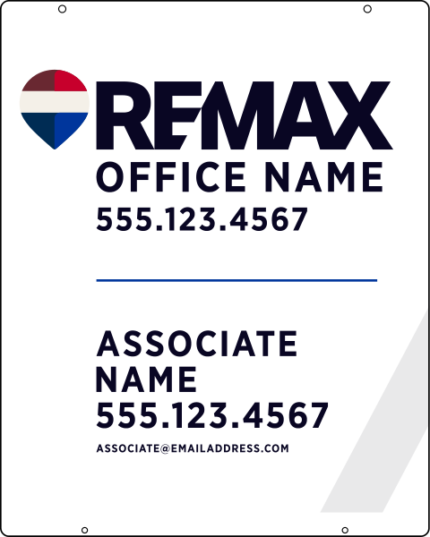 Hanging Associate Name Sign Panel, 30h x 24w, Steel